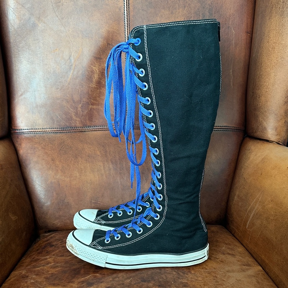 Converse Tall Black Lace-Up Boots with Purple Laces - Picture 6 of 10